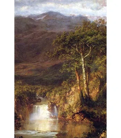 Buyenlarge 'heart Of The Andes Detail' By Frederic Edwin Church Photographic Print In Green;orange