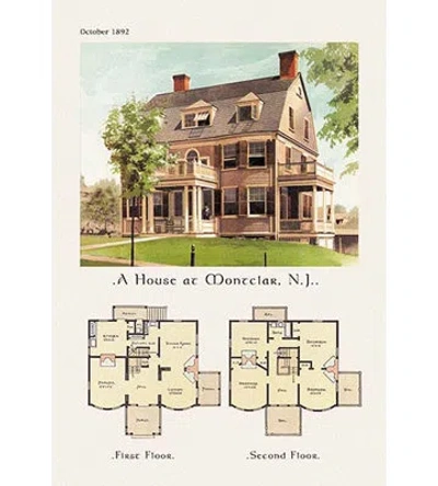 Buyenlarge House At Montclair, New Jersey Graphic Art In Green;beige