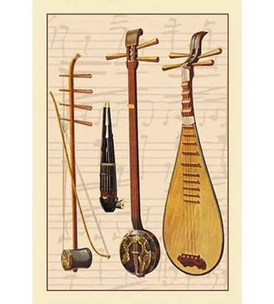Buyenlarge 'hu-chin And Bow, Sheng, San-hsien, Pi-pi' By Theodore Thomas Framed Graphic Art In Black;brown