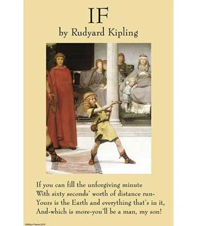 Buyenlarge 'if' By Rudyard Kipling Graphic Art In Brown;red;yellow