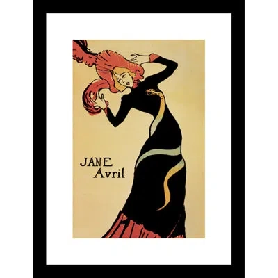 Buyenlarge Jane Avril By Toulouse Lautrec Vintage Advertisement In Black Framed
