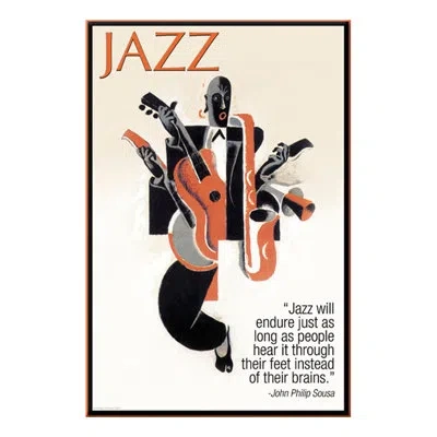 Buyenlarge Jazz By Wilbur Pierce - Advertisement Print In Beige;orange