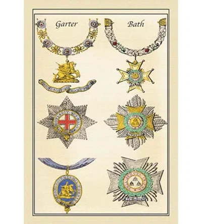 Buyenlarge 'knighthood - Garter, Bath' By Mutlow Graphic Art In Black;green;beige
