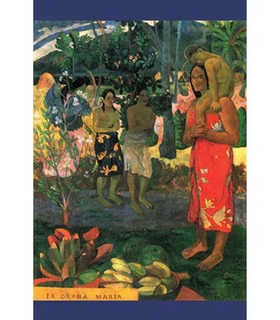 Buyenlarge 'la Orana Maria' By Paul Gauguin Painting Print In Green;red