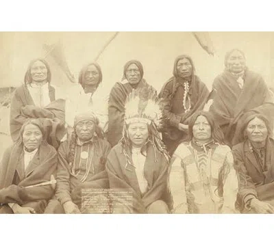 Buyenlarge 'lakota Chiefs' By John C.h. Grabill Photographic Print In Brown