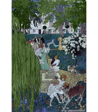 Buyenlarge 'life Was Made For Love And Cheer' By Elizabeth Shippen Green Painting Print In Blue;green