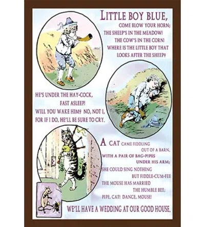 Buyenlarge 'little Boy Blue' Framed Graphic Art In Black;green;yellow