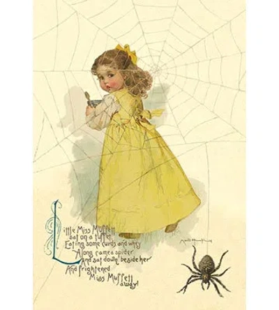Buyenlarge Little Miss Muffett By Maud Humphrey Painting Print In Beige;yellow