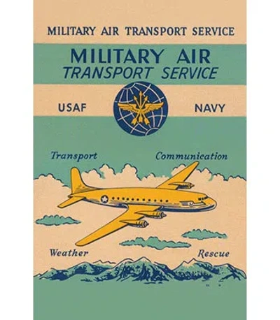 Buyenlarge 'military Air Transport Service' Vintage Advertisement In Green;beige