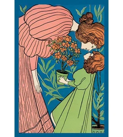 Buyenlarge 'mother And Daughter' Graphic Art Print In Blue;green;orange