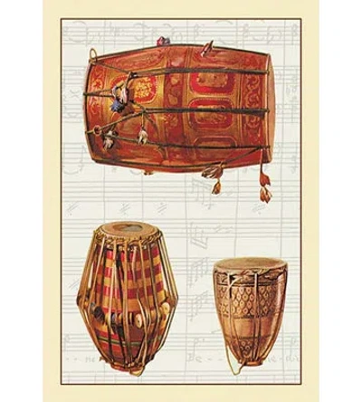 Buyenlarge 'native American Drums' By Theodore Thomas Graphic Art In Brown