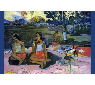 Buyenlarge 'nave Nave Moe' By Paul Gauguin Painting Print In Blue;green;orange