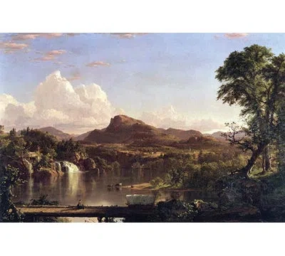 Buyenlarge 'new England Scene' By Frederic Edwin Church Photographic Print In Blue;brown;green