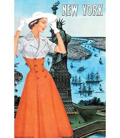 Buyenlarge Nyc Visit Ii - Advertisements Print In Blue;green;orange
