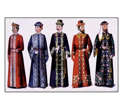 Buyenlarge 'odd Fellows: Men In Ornate Robes' Painting Print In Blue;black;red