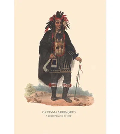 Buyenlarge Okee-maakee-quid (a Chippewah Chief) By Mckenney And Hall - Print In Black;beige