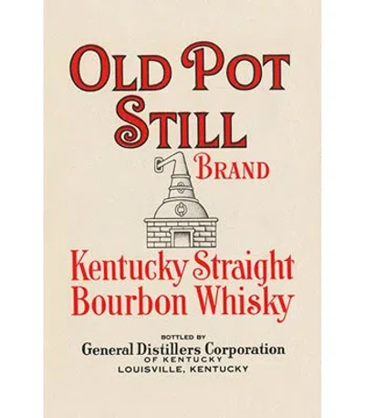 Buyenlarge Old Pot Still Brand Kentucky Straight Bourbon Whisky - Advertisements Print In Red;beige