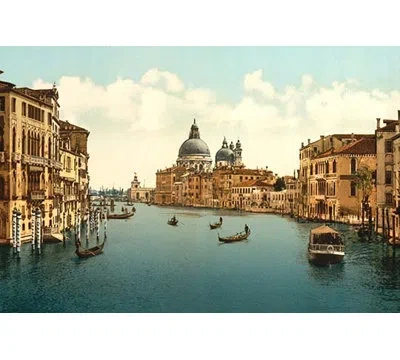 Buyenlarge 'on The Grand Canal, Venice, Italy' Photographic Print In Blue;beige