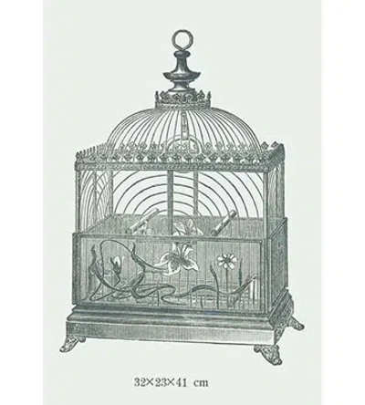 Buyenlarge Ornate Bird Cage C Graphic Art In Green