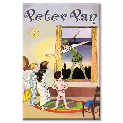 Buyenlarge Peter Pan Graphic Art On Wrapped Canvas In Blue;green;yellow