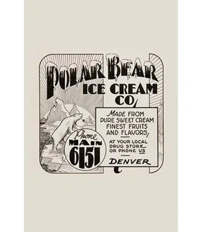 Buyenlarge Polar Bear Ice Cream Company - Advertisements Print In Black;gray