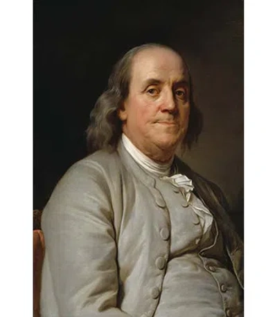 Buyenlarge Portrait Benjamin Franklin By Joseph-siffrede Duplessis - Print In Gray