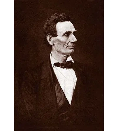 Buyenlarge 'portrait Of Abe Lincoln' By Thomas Hicks Photographic Print In Brown;white