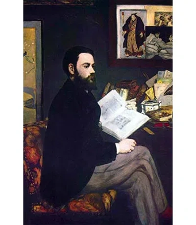 Buyenlarge 'portrait Of Emile Zola' By Eduard Manet Painting Print In Black;gray