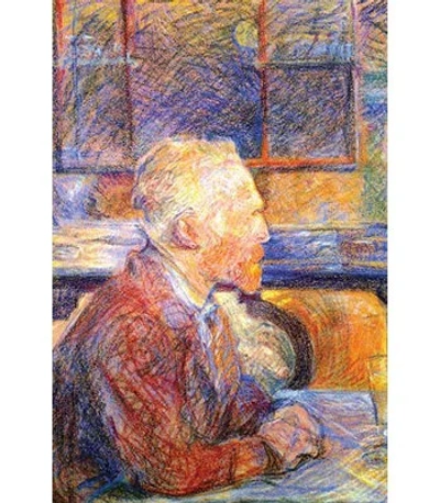 Buyenlarge 'portrait Of Van Gogh' By Toulouse-lautrec Painting Print In Blue;orange