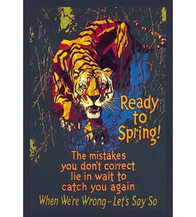 Buyenlarge Ready To Spring! By Willard Frederick Elmes Vintage Advertisement In Blue;black;orange