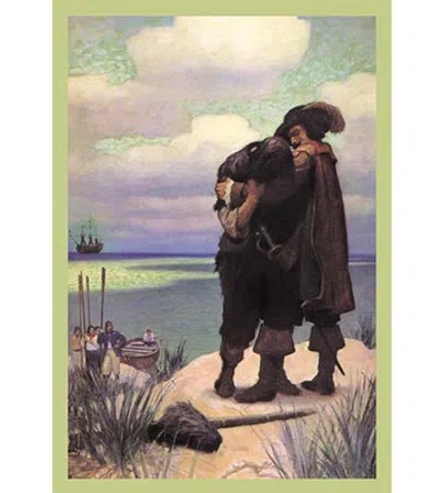 Buyenlarge 'rescued' By N.c. Wyeth Painting Print In Brown;green;purple