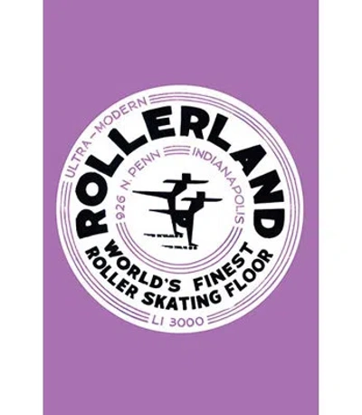 Buyenlarge 'rollerland Worlds Finest Roller Skating Floor' Vintage Advertisement In Black;purple