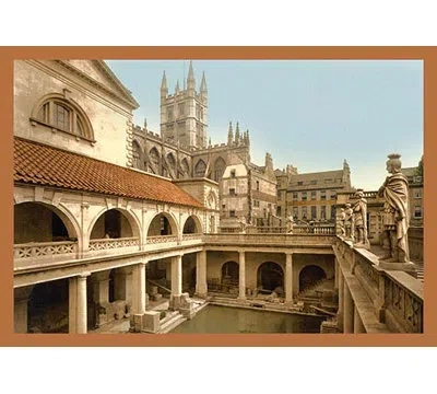 Buyenlarge 'roman Baths And Abbey At Bath' By Detroit Photographic Company Photographic Print In Beige