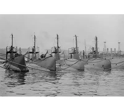 Buyenlarge Salmon Graylling Tarpon Octopus Bonita And Nebraska Submarines - Photograph Print In Black;gray