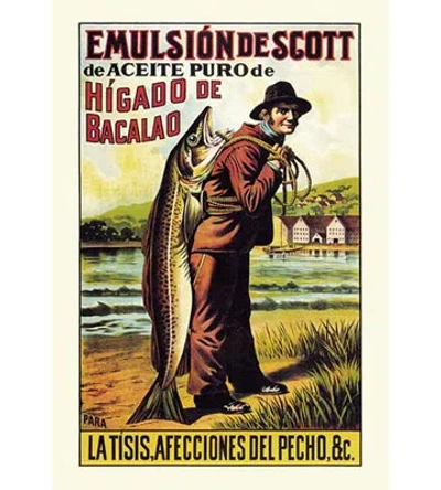 Buyenlarge Scott's Emulsion Of Cod Oil Vintage Advertisement In Brown;green;yellow