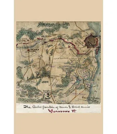 Buyenlarge 'siege Of Yorktown #2' Graphic Art In Brown;green;beige