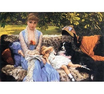 Buyenlarge 'silence' By James Tissot Painting Print In Blue;brown;green