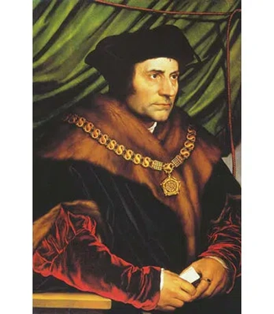 Buyenlarge 'sir Thomas More' By Hans Holbein The Younger Painting Print In Brown;green;red