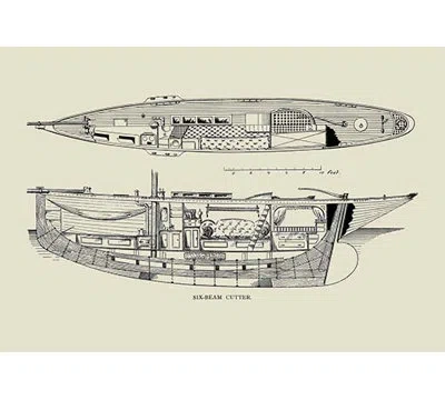 Buyenlarge 'six-beam Cutter' By Charles P. Kunhardt Graphic Art In Gray