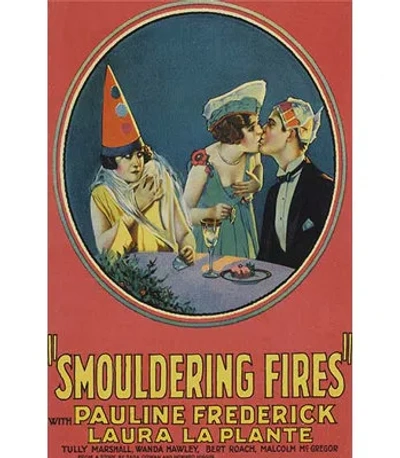 Buyenlarge Smoldering Fires - Advertisements Print In Blue;yellow