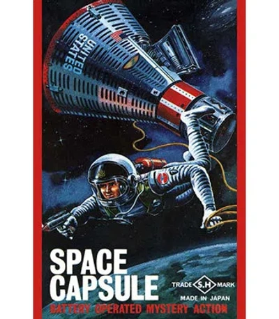 Buyenlarge Space Capsule - Advertisements Print In Blue