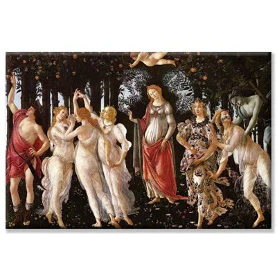 Buyenlarge 'spring-primavera' By Sandro Botticelli Painting Print In Black;red;beige