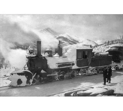 Buyenlarge S.s.f. Railroads Snow Removal - Photographic Print In Black;white