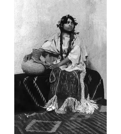 Buyenlarge Taos Woman Seated With Water Jug By Carl And Grace Moon Photographic Print In Black;gray