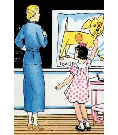 Buyenlarge The Art Teacher - Print In Blue;black;yellow