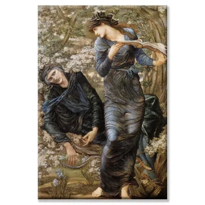 Buyenlarge 'the Beguiling Of Merlin' By Edward Burne-jones Painting Print On Canvas In Green;gray