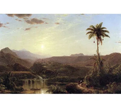 Buyenlarge 'the Cordilleras Sunrise' By Frederic Edwin Church Photographic Print In Brown;yellow