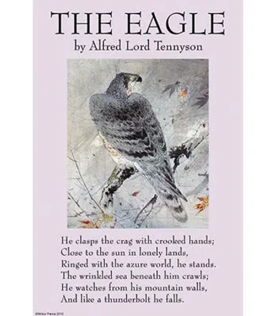 Buyenlarge 'the Eagle' By Alfred Tennyson Vintage Advertisement In Gray;purple