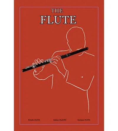 Buyenlarge 'the Flute' Framed Graphic Art In Black;red