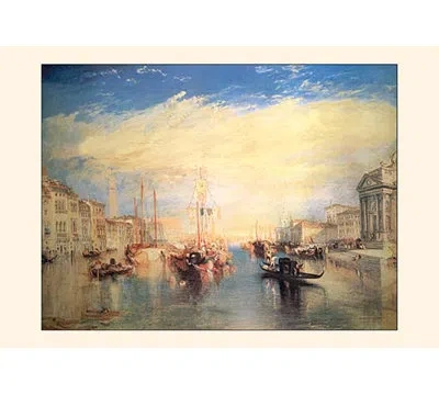 Buyenlarge 'the Grand Canal, Venice' By Joseph Mallord William Turner Painting Print In Blue;gray;beige